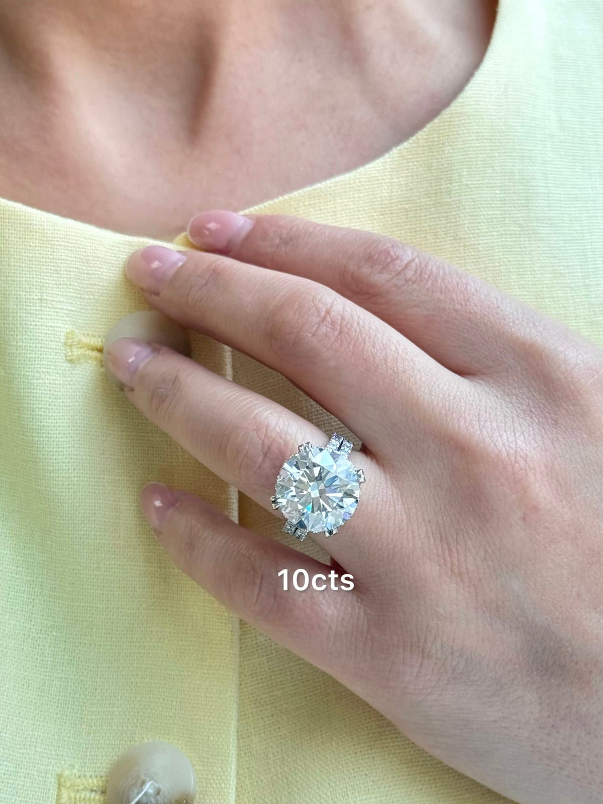 Lab-Grown Round Diamond Split Shank Engagement Ring