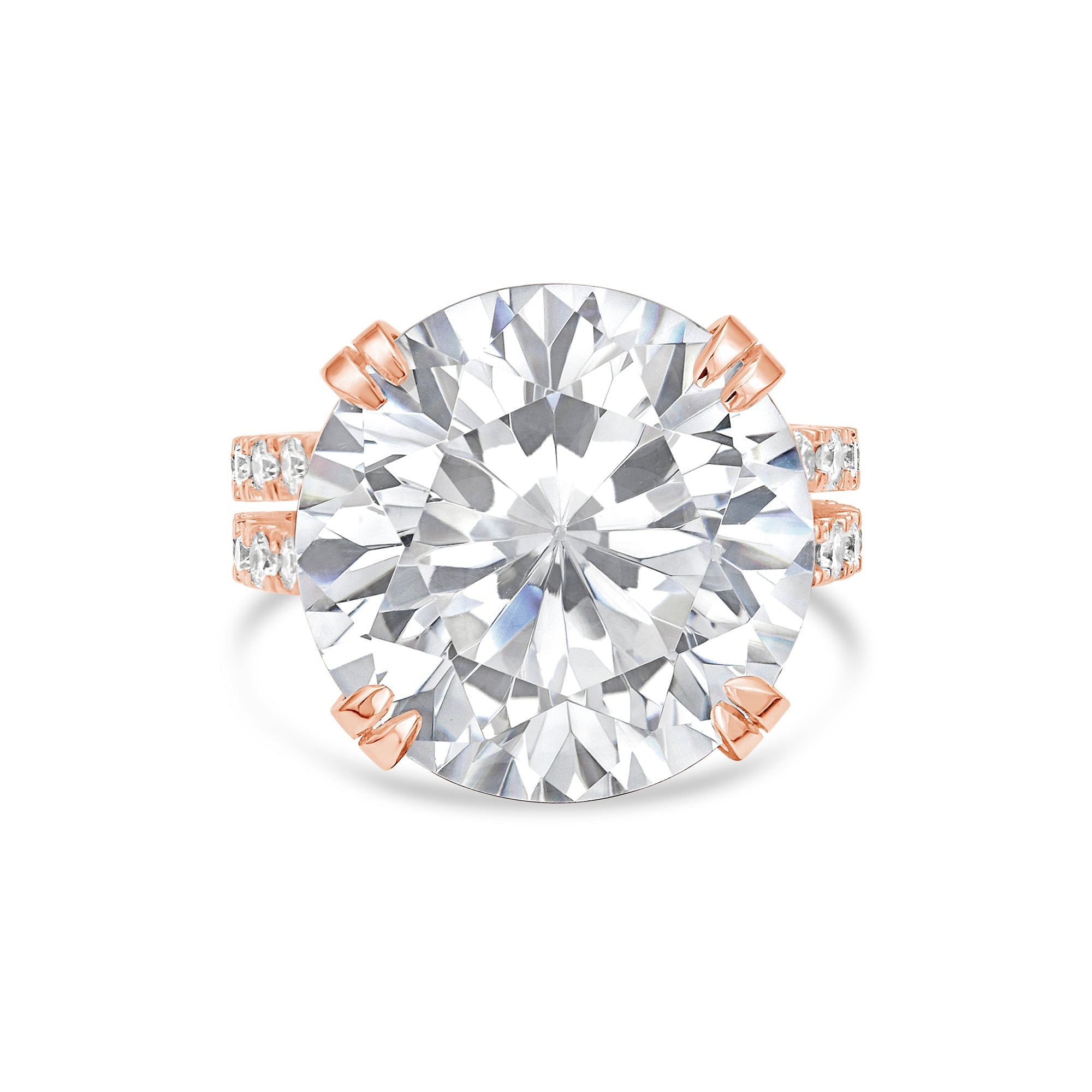 Lab-Grown Round Diamond Split Shank Engagement Ring