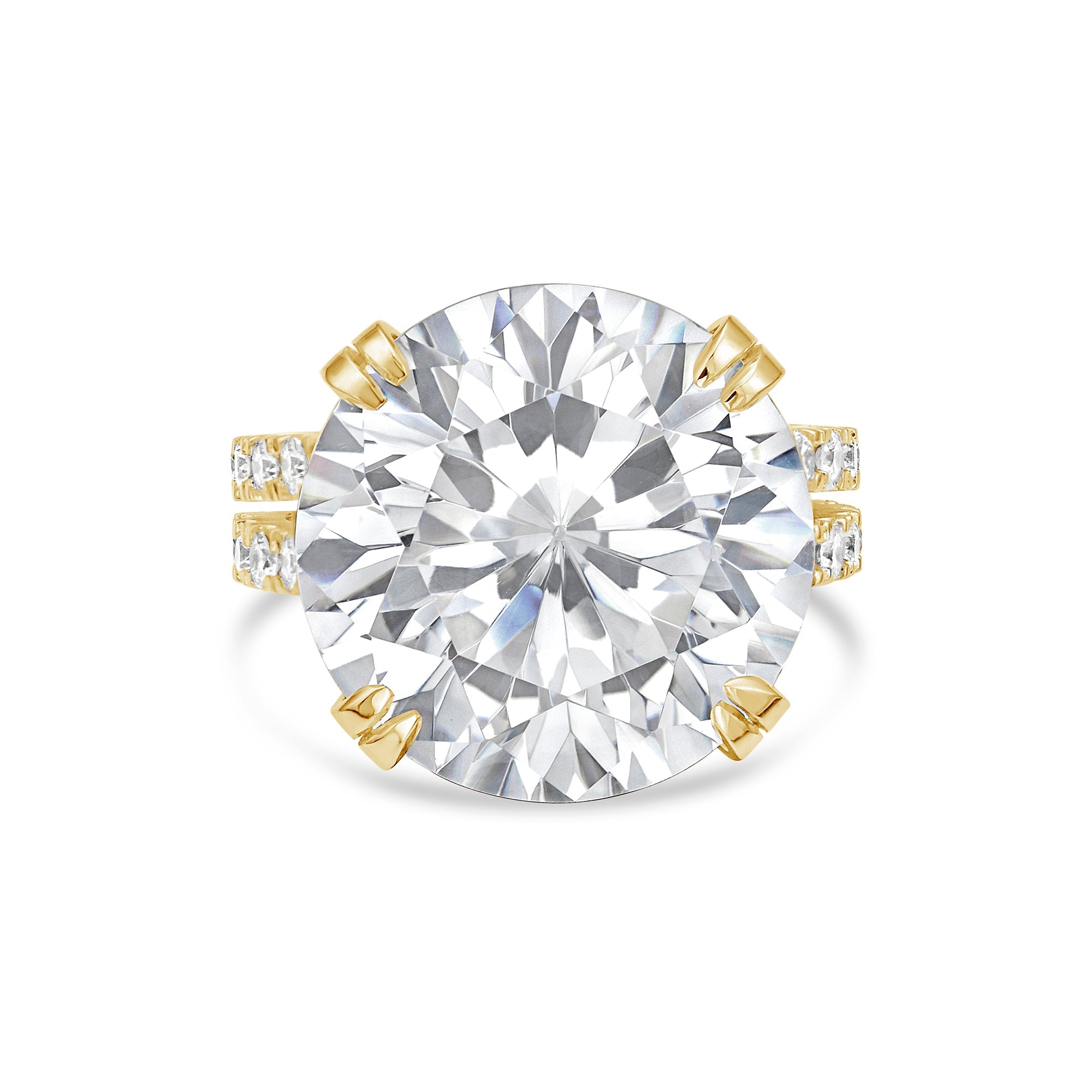 Lab-Grown Round Diamond Split Shank Engagement Ring