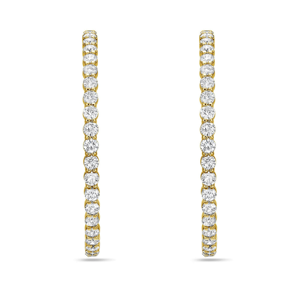 2.00" Lab-Grown Round Diamond Hoop Earrings