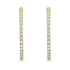 2.00" Lab-Grown Round Diamond Hoop Earrings