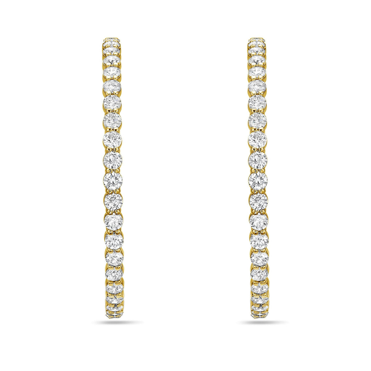 2.00" Lab-Grown Round Diamond Hoop Earrings