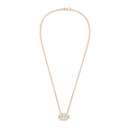 Lab Grown Oval Diamond Bezel Pendant