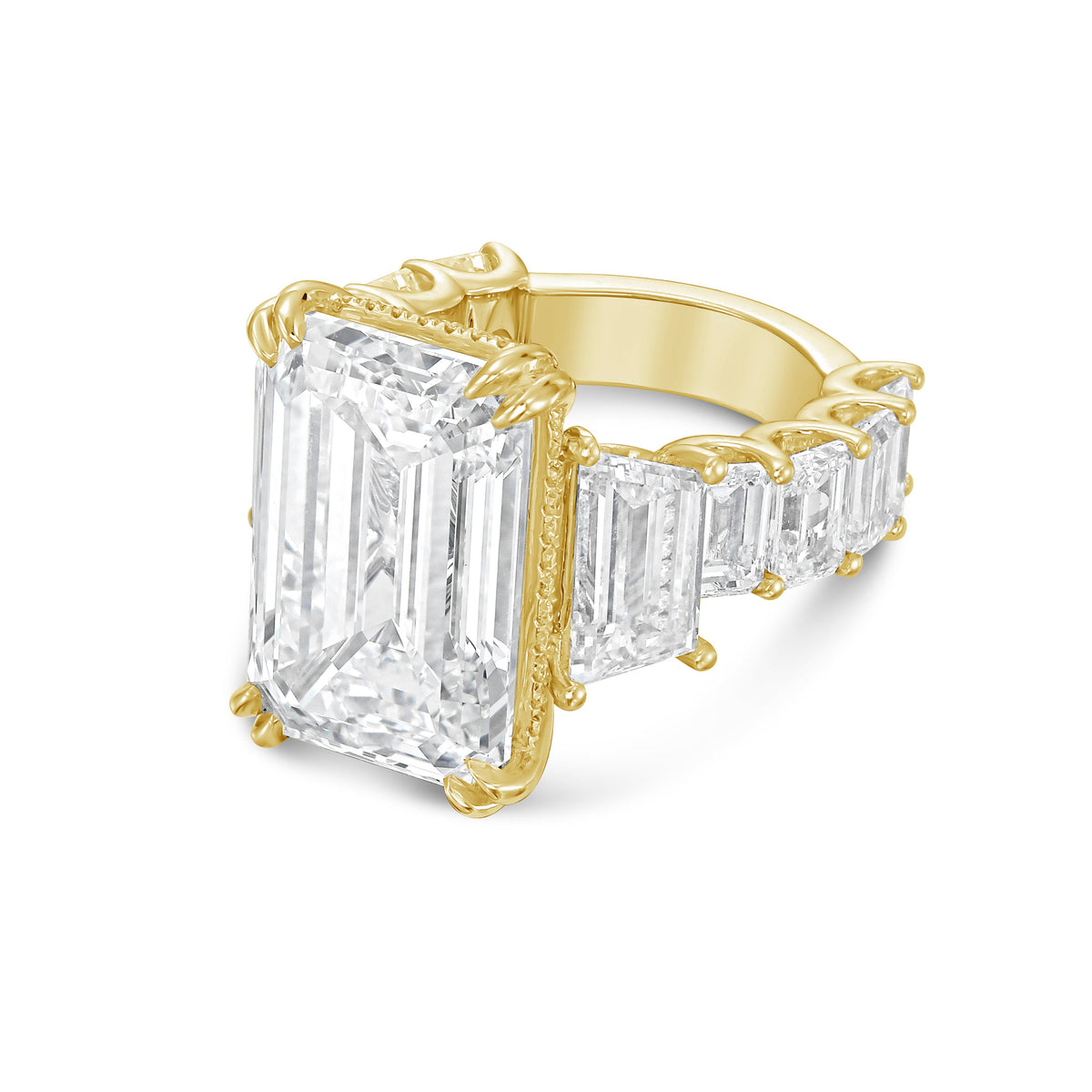 Lab-Grown Emerald Cut Diamond Fashion Ring