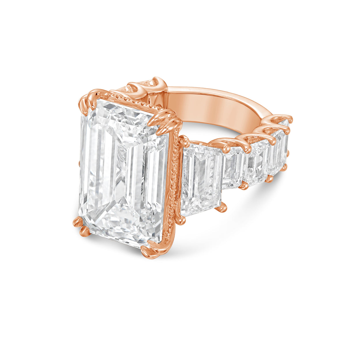 Lab-Grown Emerald Cut Diamond Fashion Ring