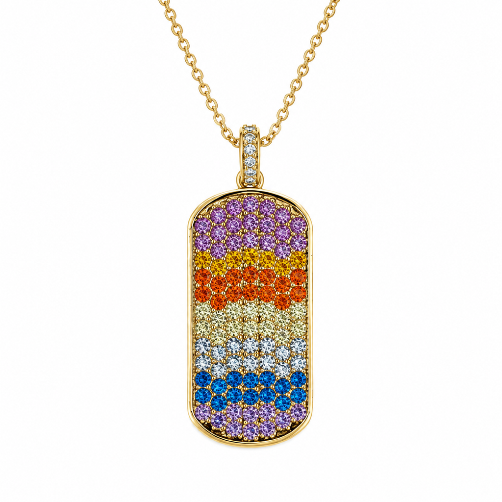 Pavé Dog Tag Necklace by AZ Essentials