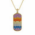 Pavé Dog Tag Necklace by AZ Essentials