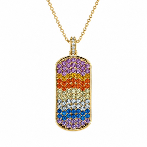 Pavé Dog Tag Necklace by AZ Essentials