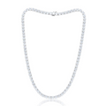 Lab-Grown Round Diamond Tennis Necklace, 4-Prong