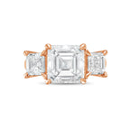 Lab-Grown Three Asscher Diamond Ring
