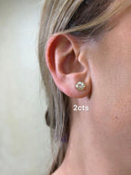 Lab Grown Bezel Round Diamond Studs