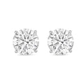 Lab-Grown Round Diamond Stud Earrings, 4-Prong