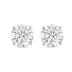 Lab-Grown Round Diamond Stud Earrings, 4-Prong