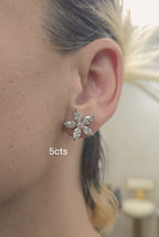 Lab Grown Diamond Flower Studs