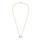 Lab Grown Pear Diamond East West Pendant