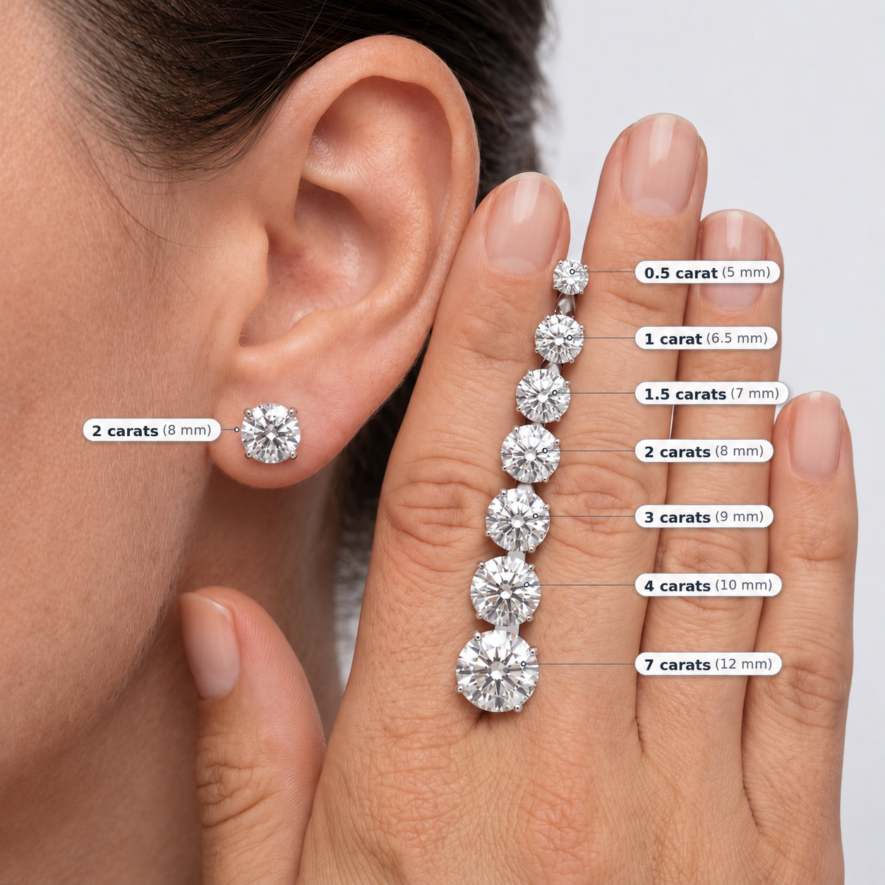 Just Like Diamonds Only Better Studs 6 Carats