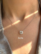 Lab-Grown Round Diamond Solitaire Pendant