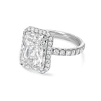 Radiant Cut Diamond Halo Engagement Ring