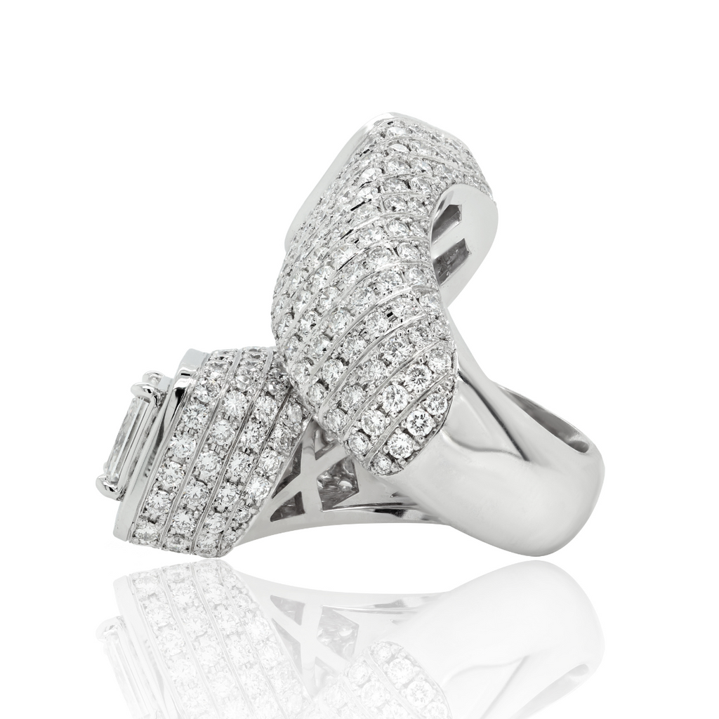 Toi Et Moi Square Emerald Diamond Ring