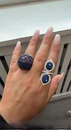 Rose Cut Sapphire Ring