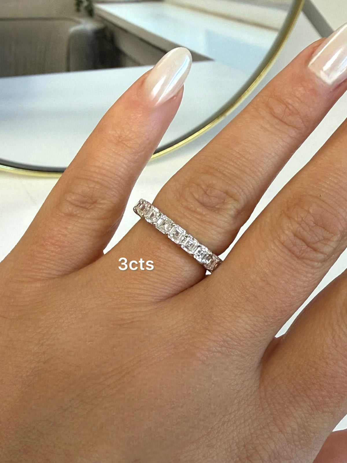 Lab-Grown Asscher Eternity Band