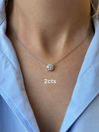 Lab-Grown Round Diamond Solitaire Pendant