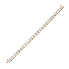 Lab-Grown Round Diamond Tennis Bracelet, 4-Prong, 14K Gold