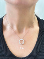 Lab Grown Open Circle Diamond Pendant
